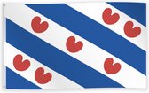 Vlag Friesland 150x90cm met Pompeblêden
