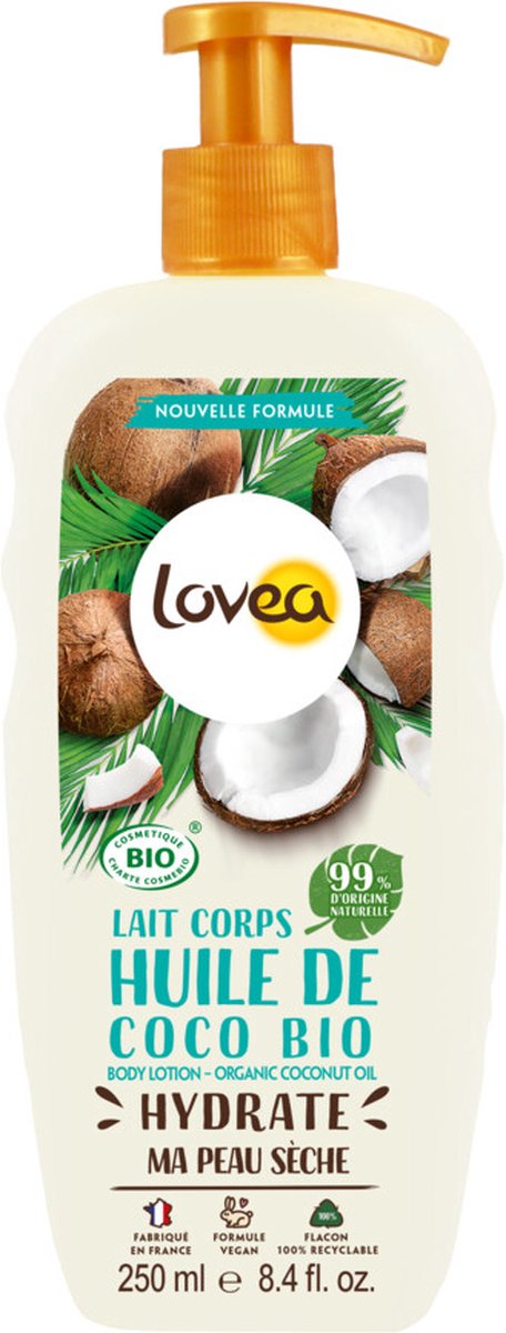 Lovea 4x Biologische Bodylotion Kokos 250 ml