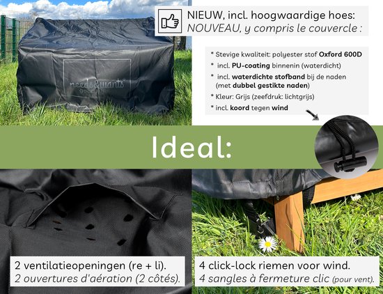 The Living Store Tuinbank 2-zits geïmpregneerd grenenhout - Tuinbank
