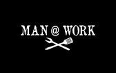 BBQ mat 75x120cm | Man at work | Barbecue - Anti-vlek - Vuurvertragend - Vloerbescherming - Vloermat - Grill mat