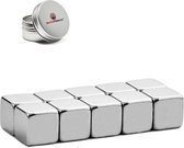 Brute Strength - Super sterke magneten - Vierkant - 10 x 10 x 10 mm - 10 stuks - Neodymium magneet sterk - Voor koelkast - whiteboard