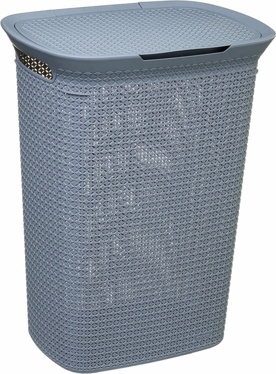 Kunststof wasmand met deksel 57 liter Five® - Blauw - Kunststof