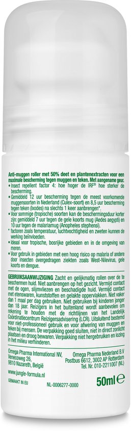 Jungle Formula Maximum Roll on - Muggenbescherming - 50% DEET - 50ml