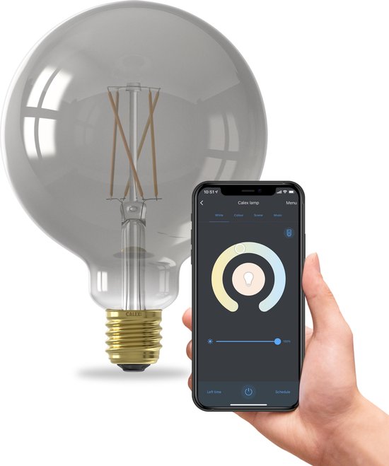George Eliot tweede Chemie Calex Smart LED Lamp - Wifi Filament Verlichting - Globe 12,5cm - E27 -  Slimme... | bol.com