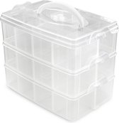 Boîte de stockage à 3 couches avec 24 conteneurs variables