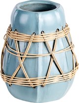 Beliani KAMERING - Decoratieve vaas - Blauw - Terracotta