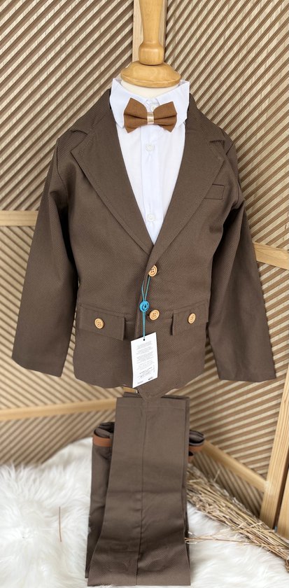 luxe jongens kostuum- vijfdelige jongenspak-kinderpak-katoenen kinderkostuum-5 delige... |