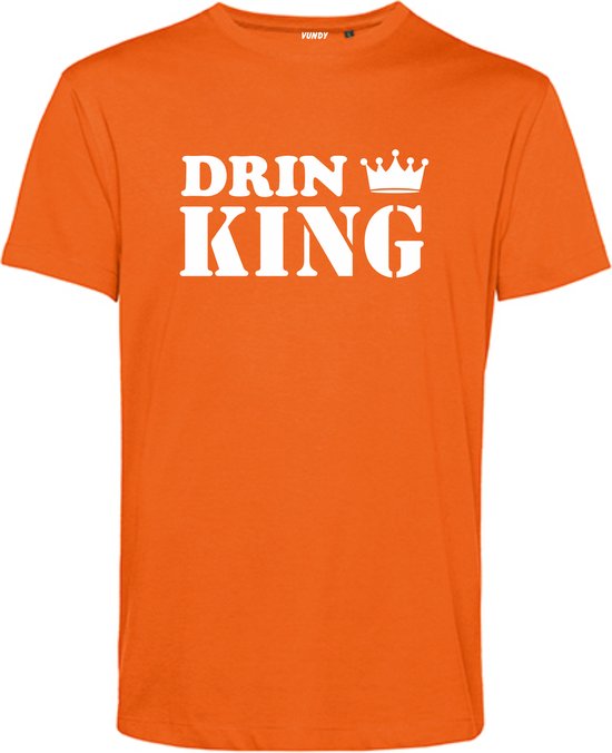 T-shirt DrinKing | Koningsdag | oranje shirt | Koningsdag kleding | Oranje | maat 4XL