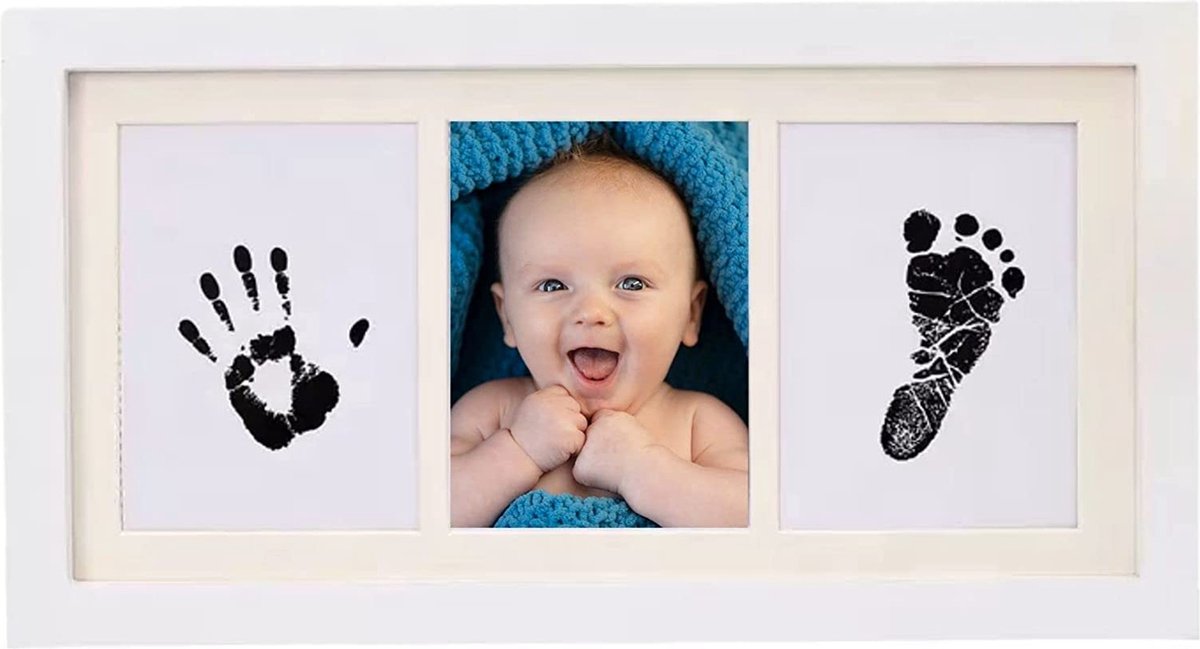 Goedkoopste Babyfotolijst Set \ posters voor de kinderkamer - Baby Hand en Footprint Kit \ kit voor pasgeboren jongens/meisjes - baby fotolijst, Fotolijstplank