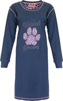 Irresistible Dames Nachthemd - 100% Katoen - Blauw - Maat XXL