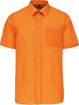 Herenoverhemd 'Ace' korte mouwen merk Kariban Oranje maat 3XL