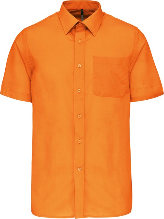 Herenoverhemd 'Ace' korte mouwen merk Kariban Oranje maat 3XL