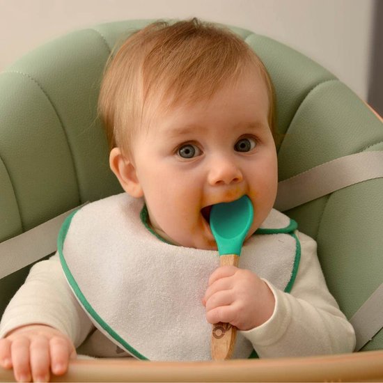 Cuillères pour bébé en silicone et ensemble d’alimentation à la fourchette