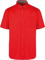Chemise Homme 'Ariana III' Manches Courtes Rouge - 3XL