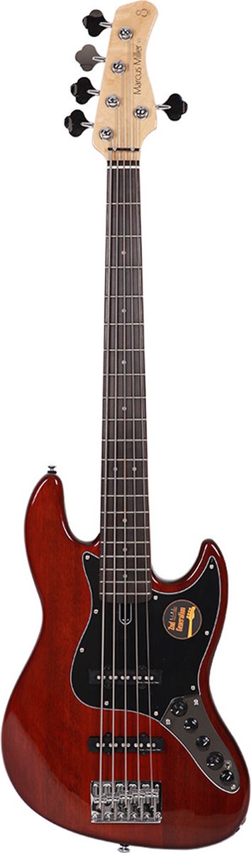 elektrische basgitaar - V3+ 5/MA - 5-snarig, actief, natural mahogany