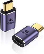 NÖRDIC USB4-300 - Adaptateur USB-C Mâle vers Femelle - 8K60Hz - 40G - PD 100W - Violet