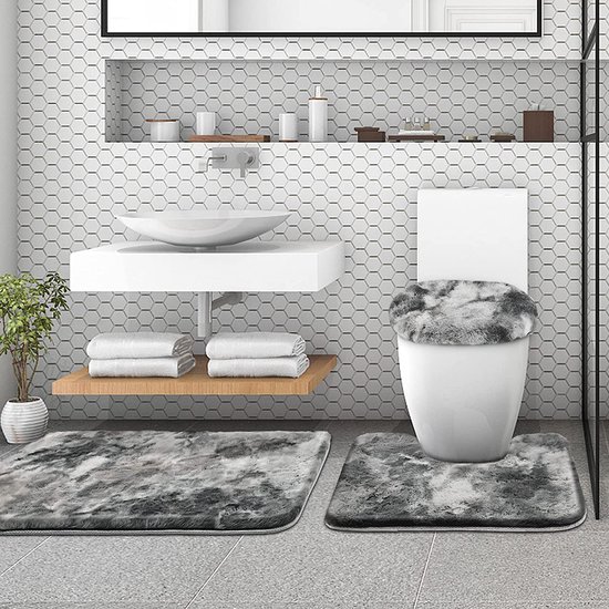 Universal U-Shape Bathroom Urinal Rug - Super Absorbent Polyester Mat for Kids