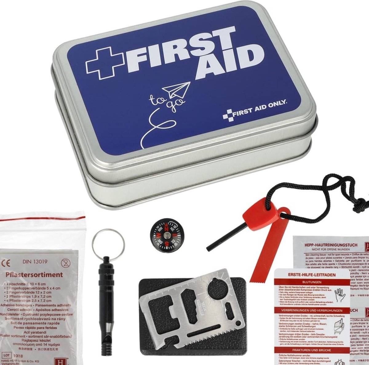 Goedkoopste FIRST - AID - ONLY - 22-delige - EHBO-set - To - Go - metaal