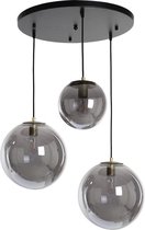 smoke glas hanglamp 3 bol