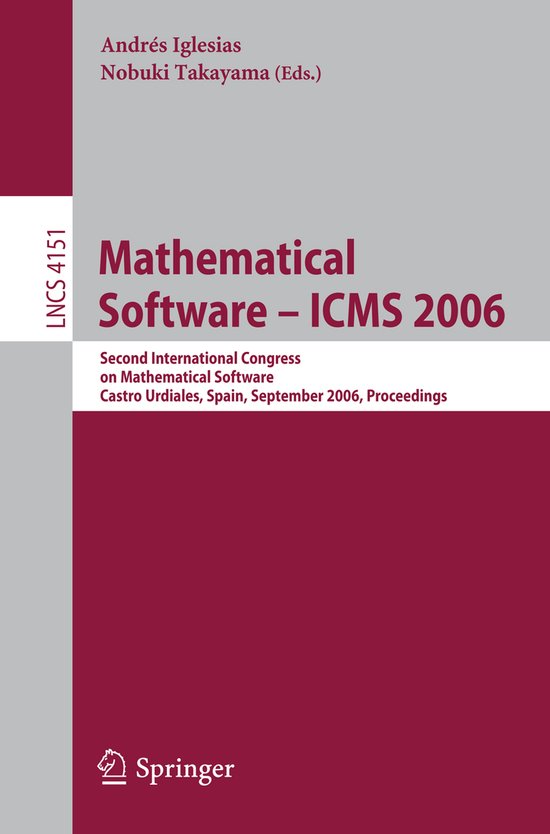 Mathematical Software - Icms 2006 - cover