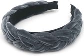 Haarband Gevlochten - Diadeem - 3 cm - Grijs