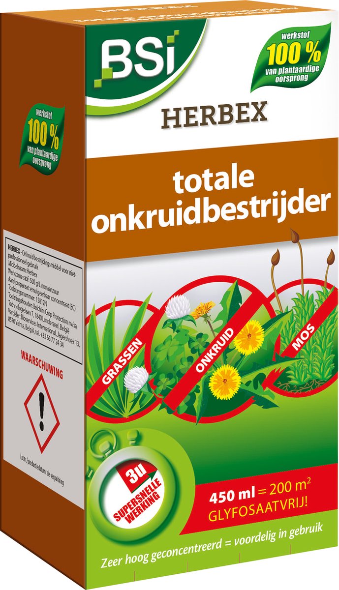 BSI - Herbex - Ideaal bestrijdingsmiddel tegen onkruiden, grassen en mos - 450 ml voor 250 m² van Merkloos	 — afbeelding 2