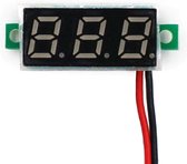 Led Digitale Voltmeter Inbouw - 0-100V - Voltage Meter - Voltage Test - Detector - 12V - Geel