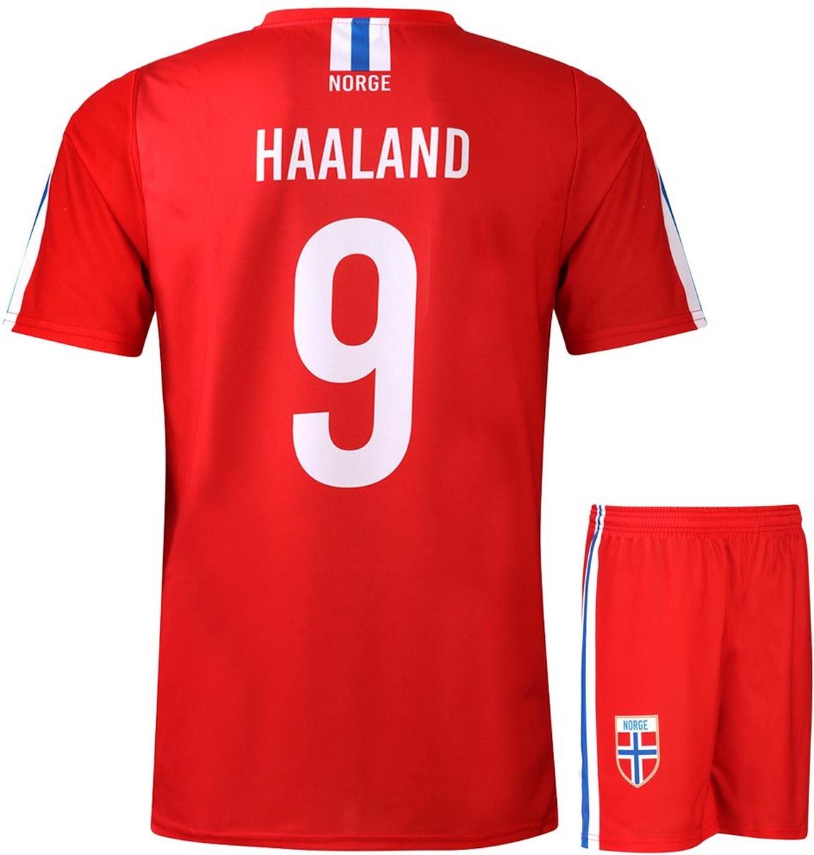Haaland Noorwegen Voetbaltenue - Voetbal Tenue Kinderen - Shirt en Broekje - Jongens en Meisjes - Volwassenen - Heren en Dames - Maat L