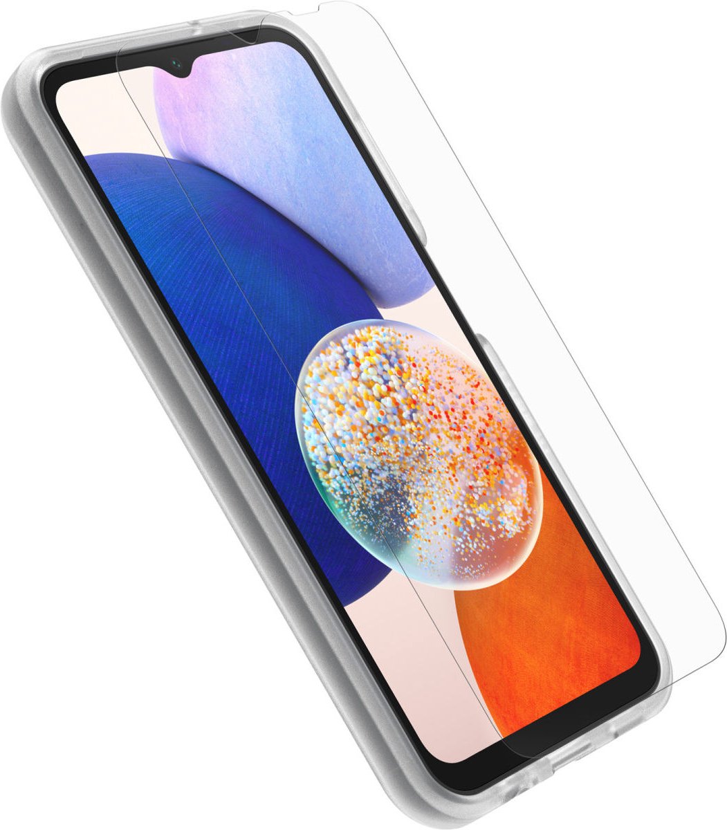 Geschikt voor OtterBox React Samsung A14 Hoesje Transparant + Screen Protector