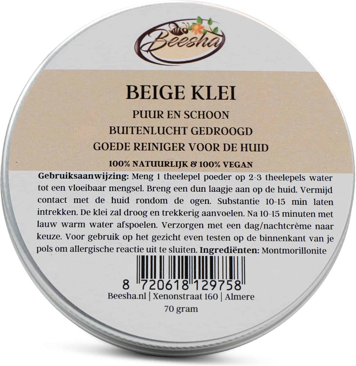 Goedkoopste Beesha Beige Kleimasker