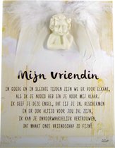 Beschermengel op tegel met uniek gedicht Mijn Vriendin - Vriendin - dankjewel- New Dutch®