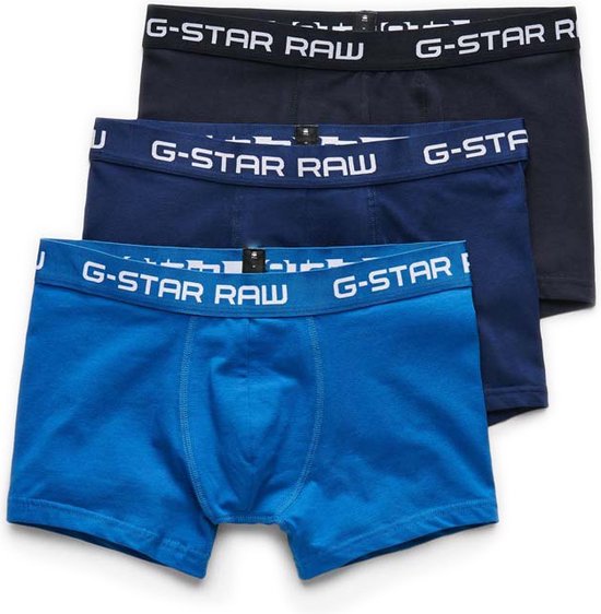 G-Star RAW Slip Classic Trunk Clr 3pack D05095 2058 8528 Lt Nassau Blue/ Imperial Blu Homme Taille - M