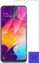 Screenprotector Samsung Galaxy A70 Screenprotector- Tempered Glass - Beschermglas - 3x