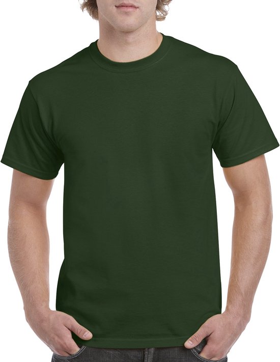 T-shirt met ronde hals 'Heavy Cotton' merk Gildan Forest Green - L
