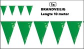 Vlaggenlijn groen pvc 10 meter- BRANDVEILIG - Themafeest festival party brandvertragend verjaardag