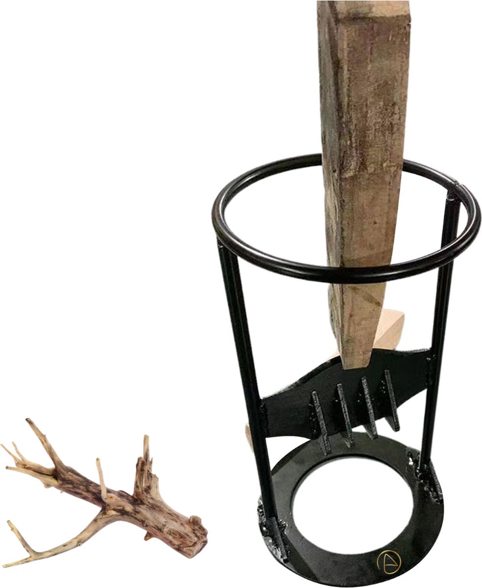 Fendeuse à Bois Manuelle Murale Avec Levier - Pied, Couteau à Copeaux, Réglable En Hauteur