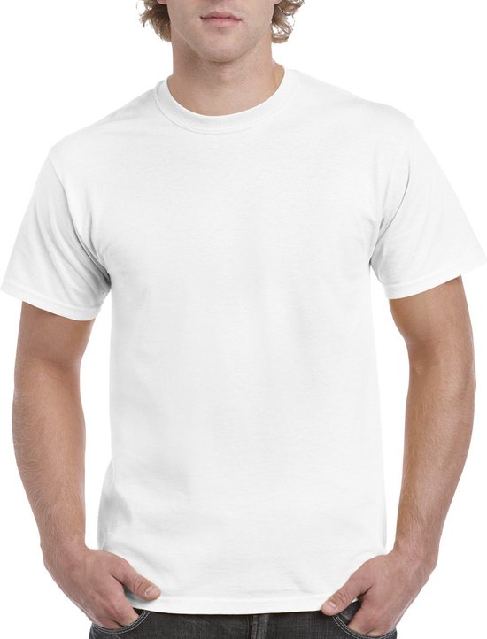 T-shirt met ronde hals 'Ultra Cotton' Gildan Wit - XXL
