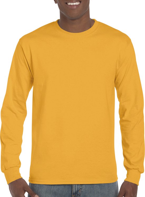T-shirt met lange mouwen 'Ultra Cotton' Gold - M