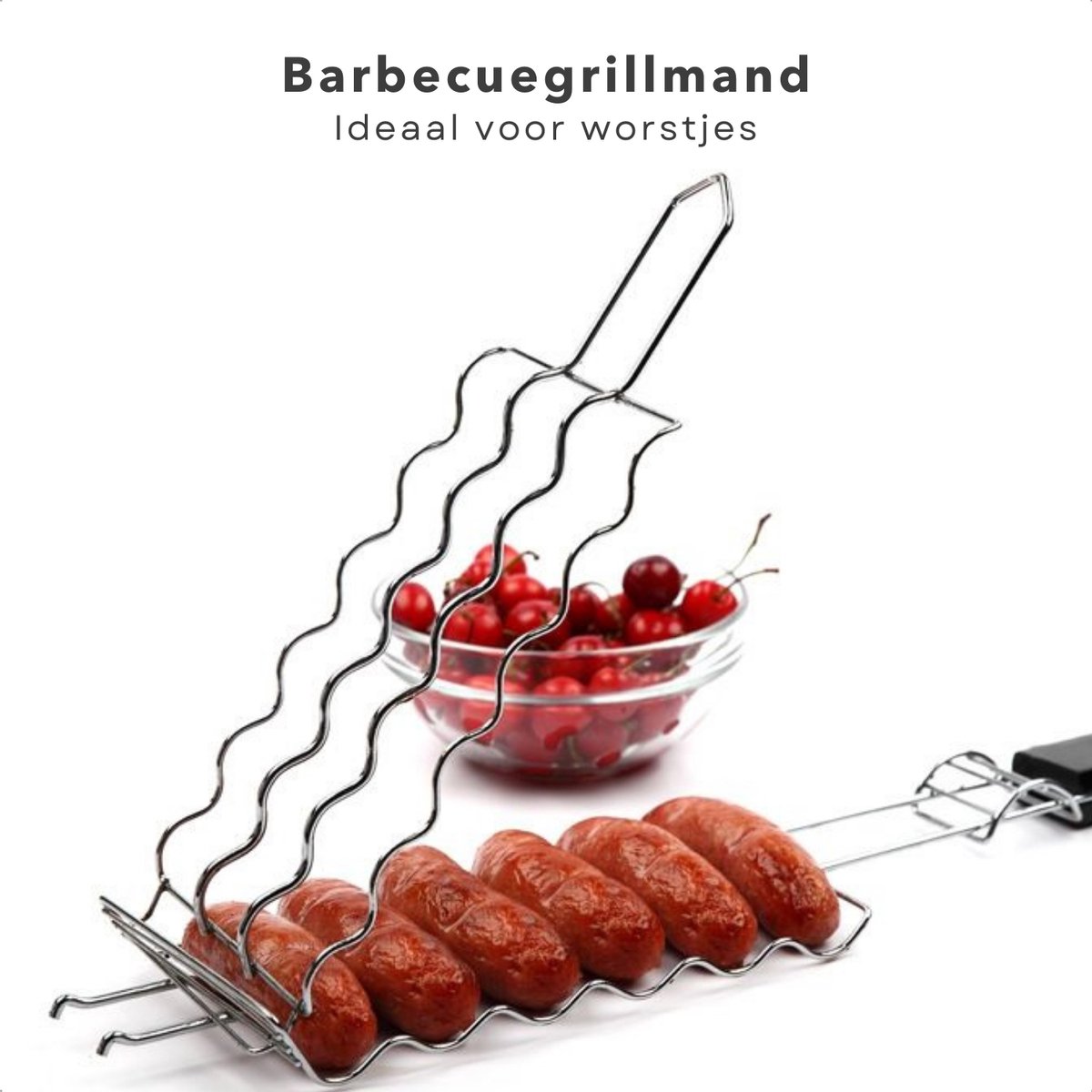 Grille à Saucisses En Acier Pour Barbecue - Cuire 6 Saucisses En Même Temps (outil Barbecue Extérieur) - 14