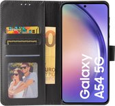 BookCase Hoesje Samsung A54 | Wallet Case | Samsung A54 Hoesje Met Pasjeshouder - Zwart