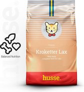 Husse Kroketter Lax - Kattenvoer Droog, Droogvoer Katten, Kattenbrokken - 100% Natuurlijk - 2 x 2 kg