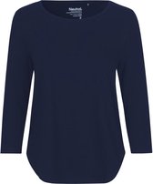 Neutral - Driekwart Mouwen T-shirt Dames - Donkerblauw - 100% Duurzaam - S