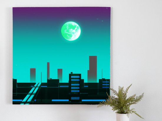 Ominous night | Ominous night | Kunst - 40x40 centimeter op Canvas | Foto op Canvas