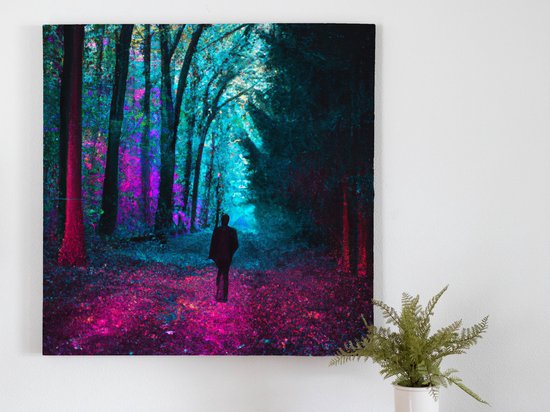 Take a walk on the dark side kunst - 60x60 centimeter op Canvas | Foto op Canvas - wanddecoratie