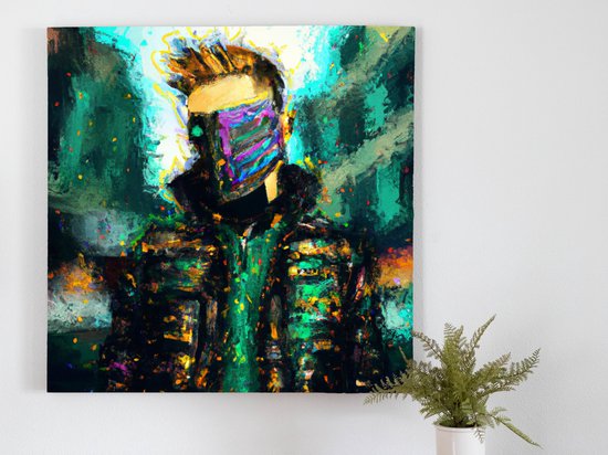 Cyber Brood kunst - 40x40 centimeter op Canvas | Foto op Canvas - wanddecoratie