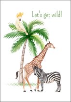 Uitnodigingen kinderfeestje - 10 stuks - uitnodigen jungle zebra - uitnodiging kinderfeestje - uitnodigingen jongen