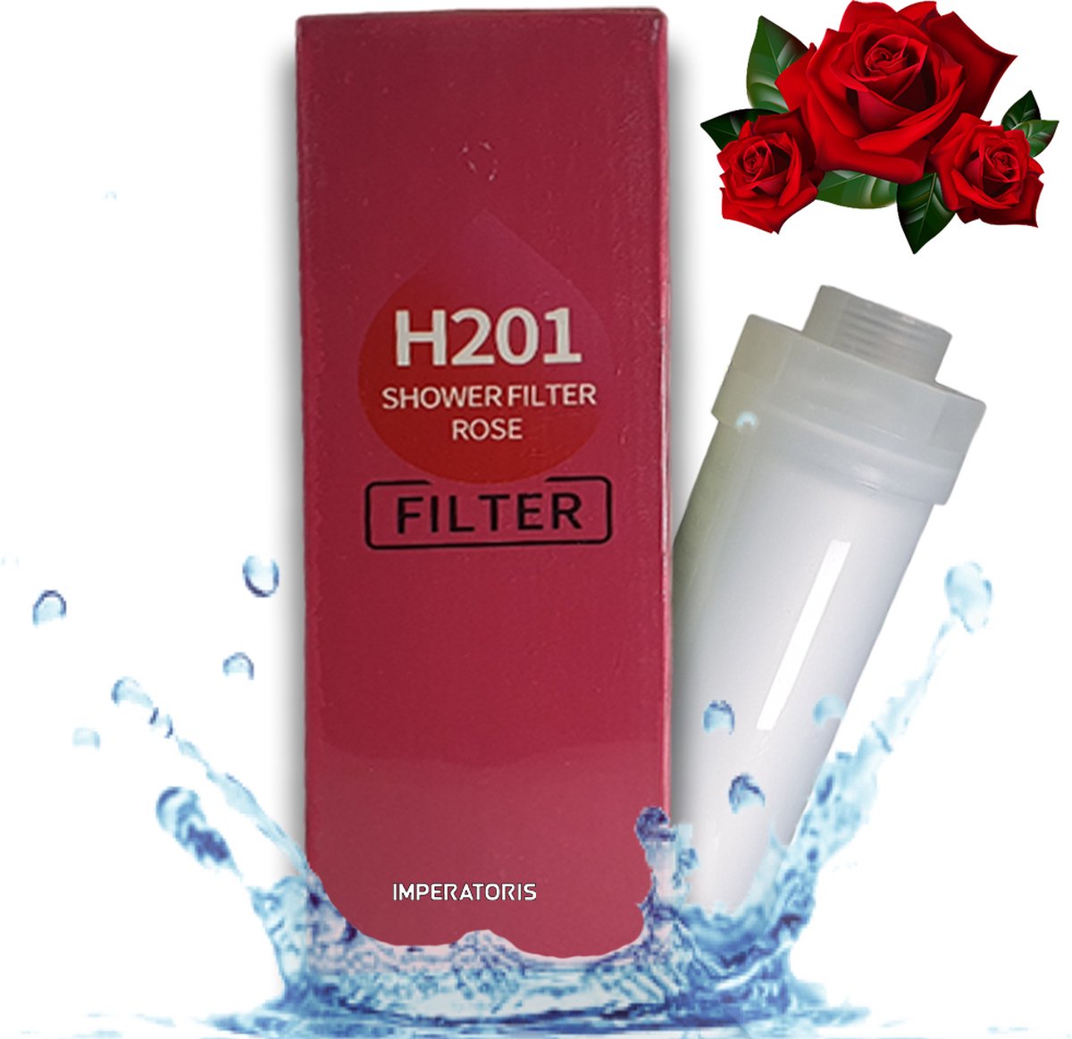Imperatoris | Douchefilter- Waterfilter Voor Douchekop met Geur - Shower Filter - Kraanfilter - Spa Gevoel - Rose