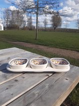 Serveerschaal met drie bakjes - Pomme Chatelaine.NL