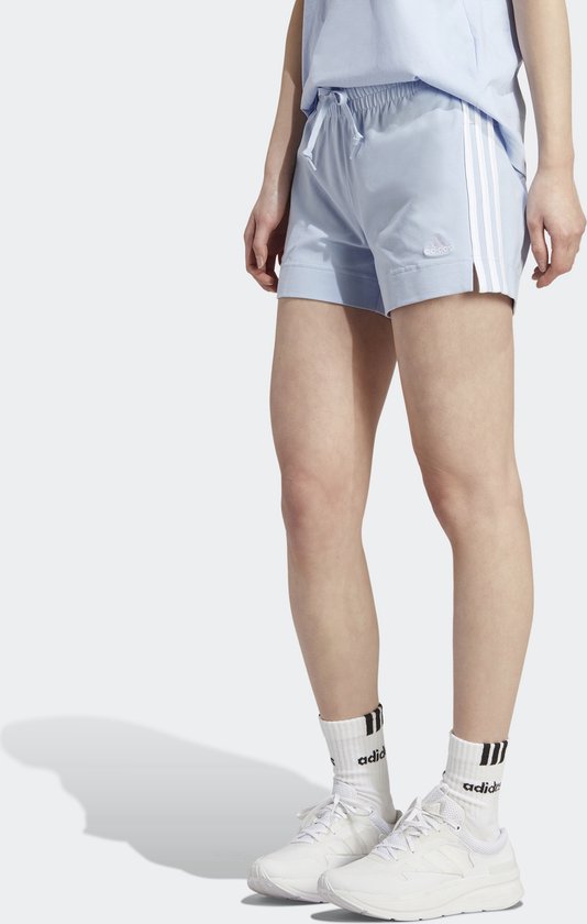 Short adidas Sportswear Essentials Slim 3-Stripes - Femme - Blauw - XS | bol