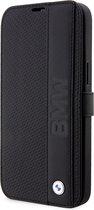 iPhone 14 Pro Max Bookcase hoesje - BMW - Effen Zwart - Leer